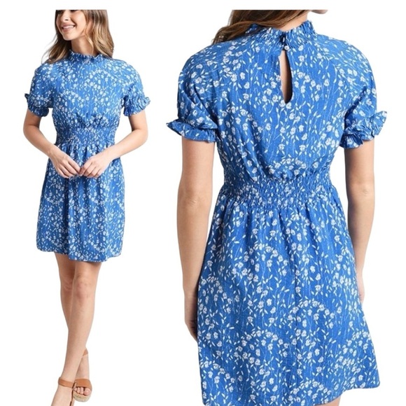 Hayden Blue Floral Smocked Mini Dress
Size Medium - Picture 1 of 6